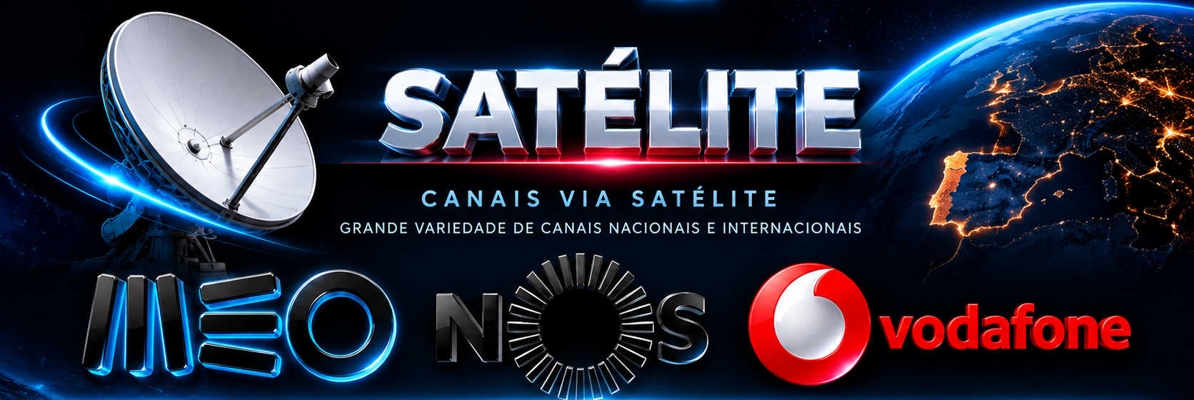 Equipamentos e televisão por satélite